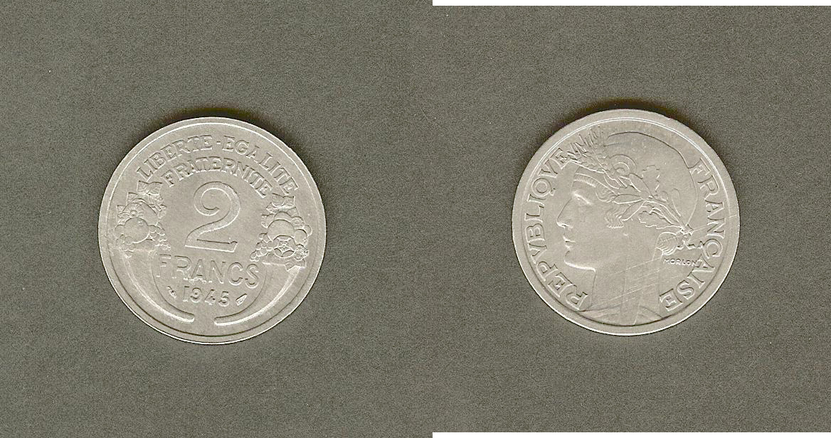 2 francs Morlon 1945 AU+